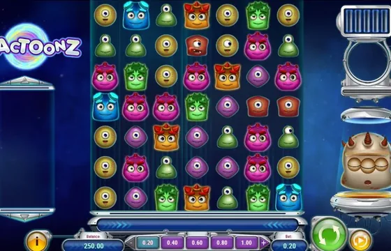Reactoonz Spielautomat Spielfeld